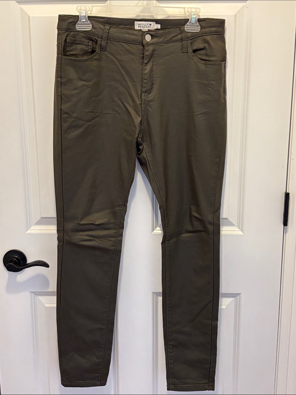 Molly Bracken Olive Green Skinny Pants